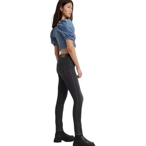 Levi's 311 Shaping Skinny Black Jeans Mid Rise Size 28 - Picture 2 of 14
